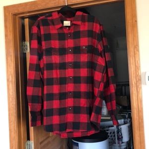American Eagle Buffalo plaid button up shirt XXL